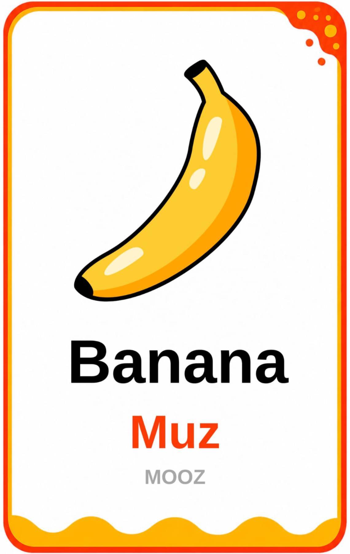 Banana flashcard